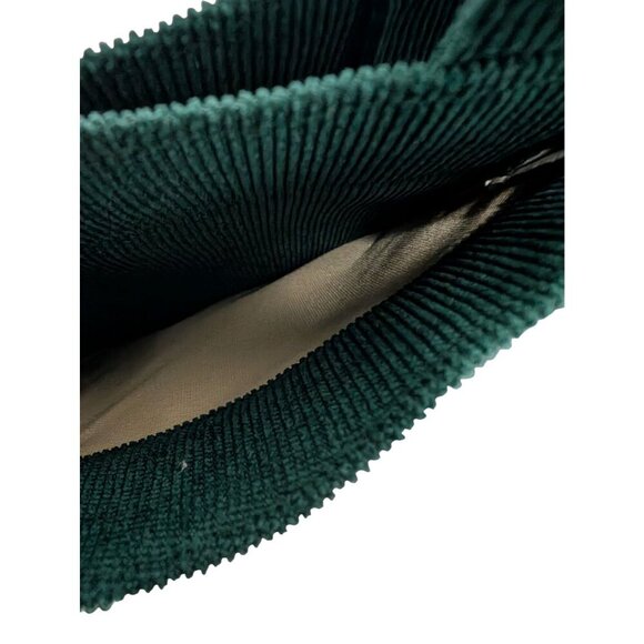 Letu Green Corduroy Mini Tote Bag Adjustable Shoulder Strap, Magnetic Closure - Picture 4 of 8